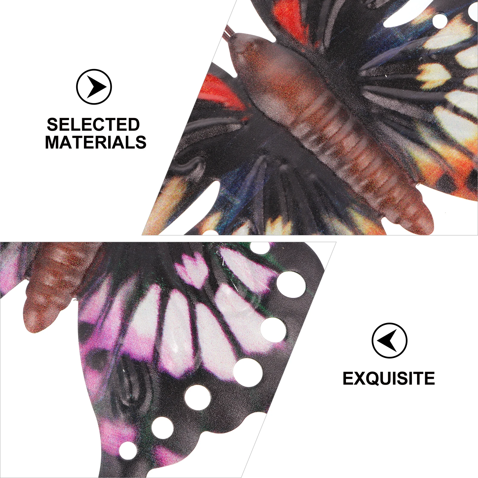 

2Pcs Iron Butterflies Wall Art Decorative Hanging Ornament Bright Color Home Garden Decor Butterflies Wall Hanging