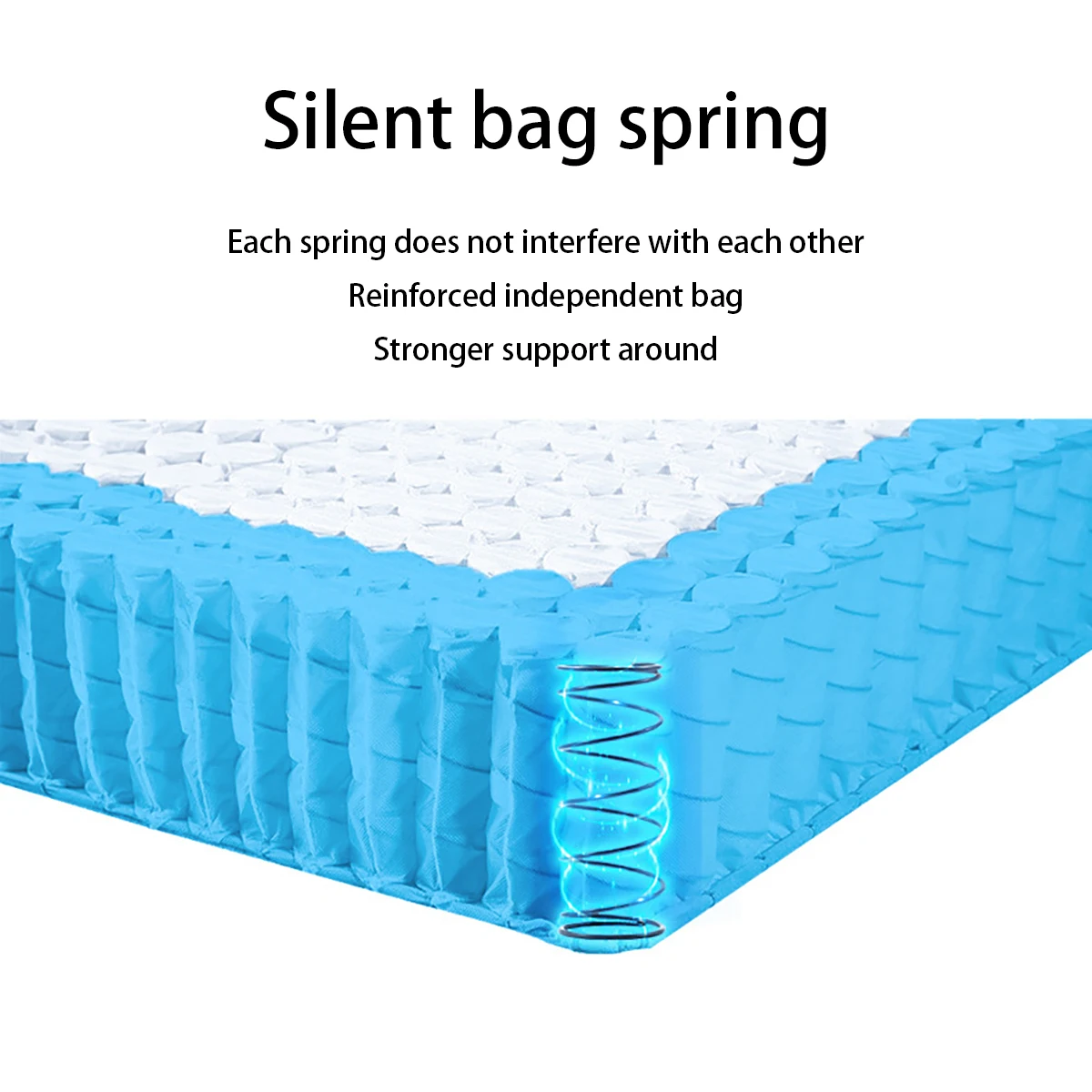 OEM/ODM مرتبة هجينة فاخرة مريحة بحجم كينج مرتبة زنبركية لتقويم العظام في صندوق