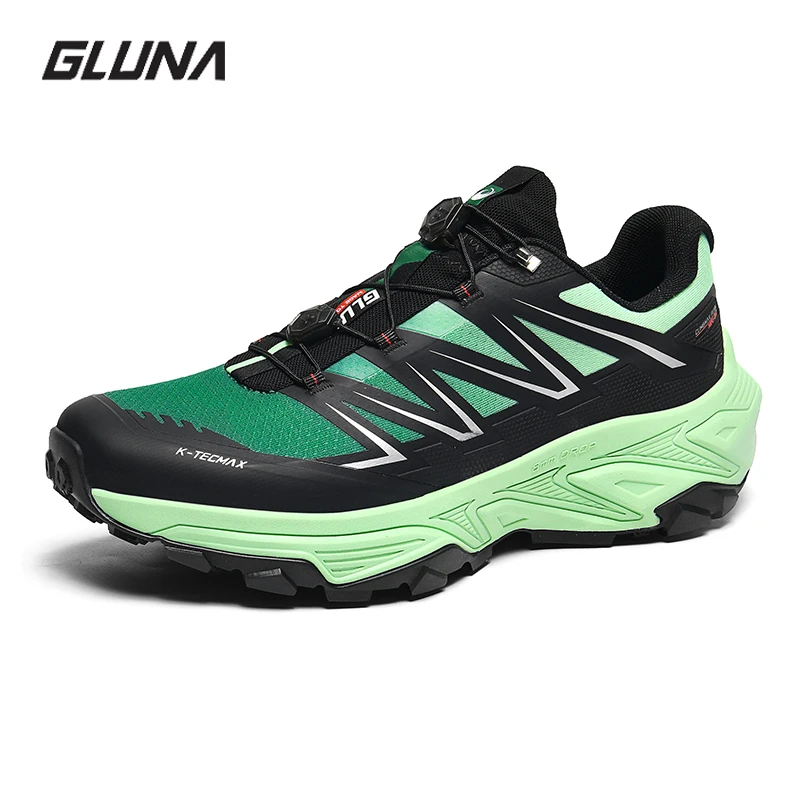 GLUNA Men Light Road Running Shoes Leather sneakers Sport Shoes Men Outdoor Walking Shoes Men Waterproof Jogging Shoes women