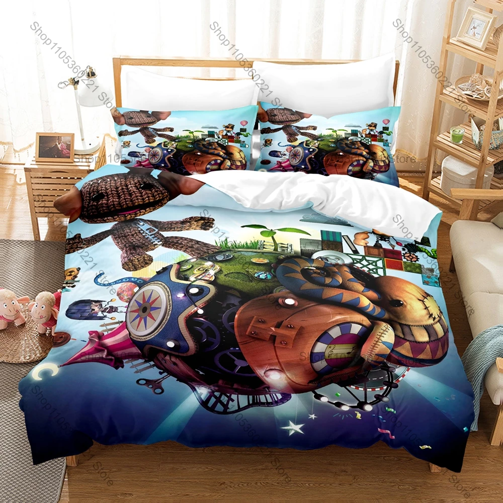 Game Bedding Set 3Pcs Sackboy Little Big Planet Exquisite Print Stylish Decoration For Collectors