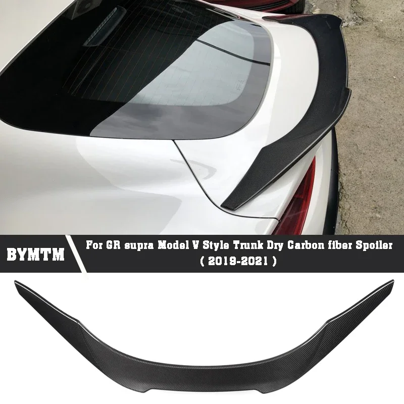 

V Style Dry carbon fiber Spoiler Car Bumper Trunk Lip For GR supra