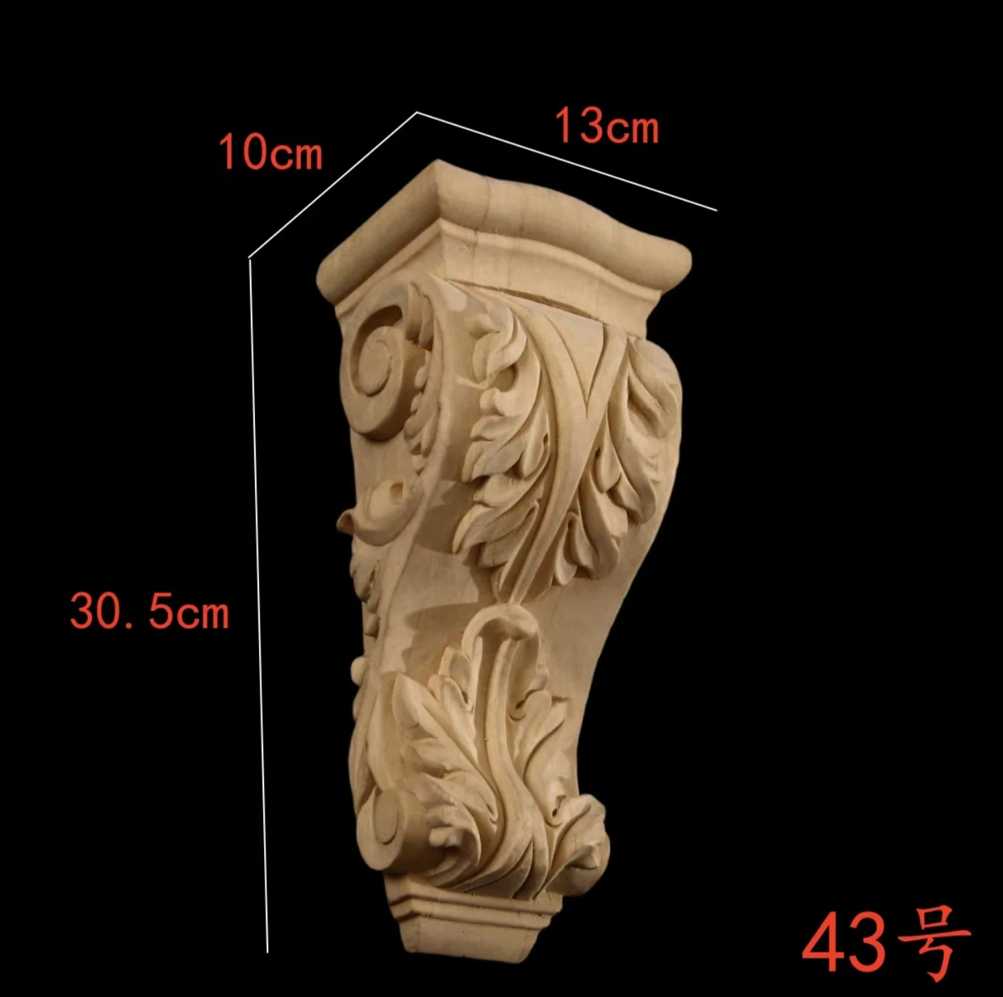 Solid Wood Carved Fireplace Decorative Capital Beams Applique European French Applique Pieces Carved Corners Rose Capital