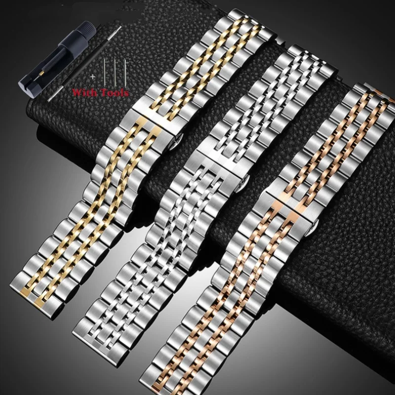

Quick Release Solid Stainless Steel Watch Strap Replacement for 20mm 22mm Women Men Universal Waterproof Watch Band with Tool