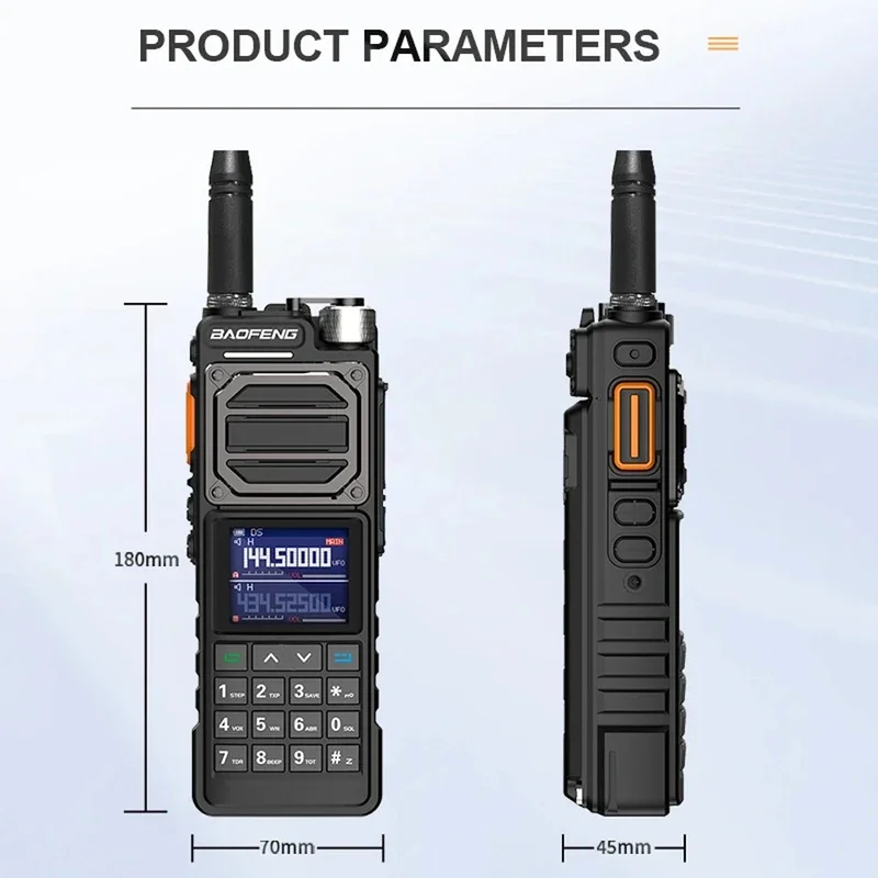 BaoFeng-walkie-talkie BF-X5 PRO, Radio Ham de largo alcance, frecuencia de copia de cuatro bandas, Radio bidireccional portátil de alta potencia, cargador tipo C