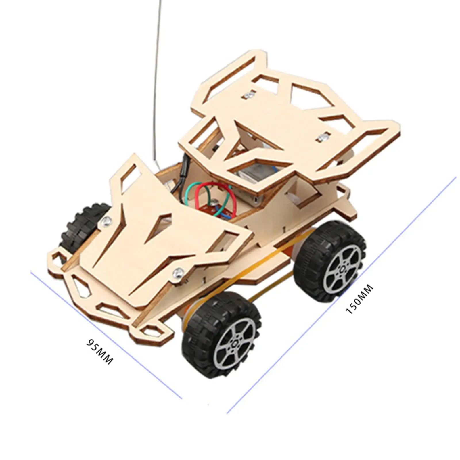 STEM Wooden RC Car Model Educational DIY Learning Kit for Kids Science Experiment and Imagination