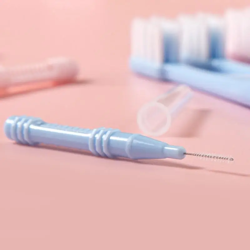 4 Stück Reinigungs-Zahnbürsten für Erwachsene, Interdentalbürsten mit weichen Borsten, konkav geformter kleiner Bürstenkopf für die Mundgesundheit – Detail 11