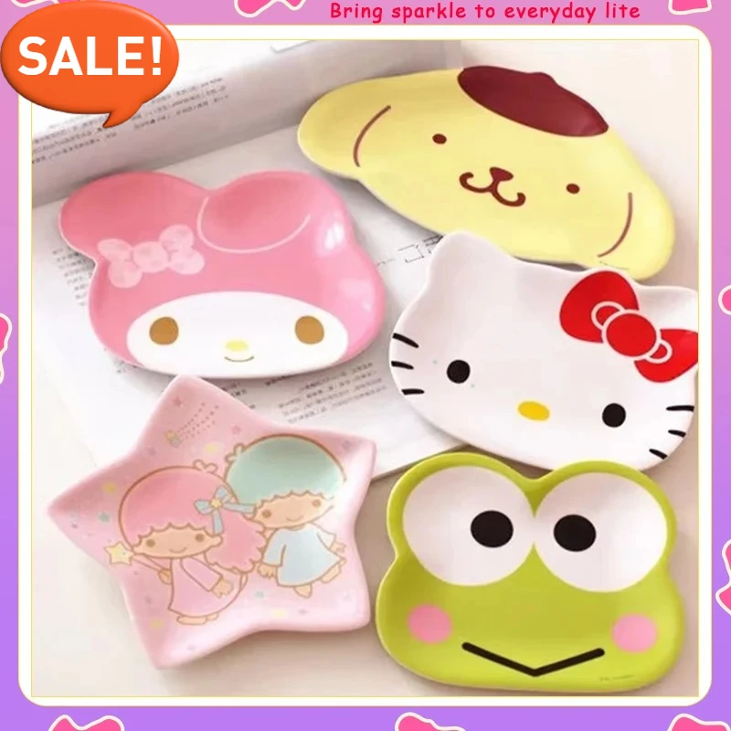 

Милая детская имитация керамической посуды с изображением животных, закуски для торта, тарелки с сухими фруктами, маленькая посуда, кухонная утварь