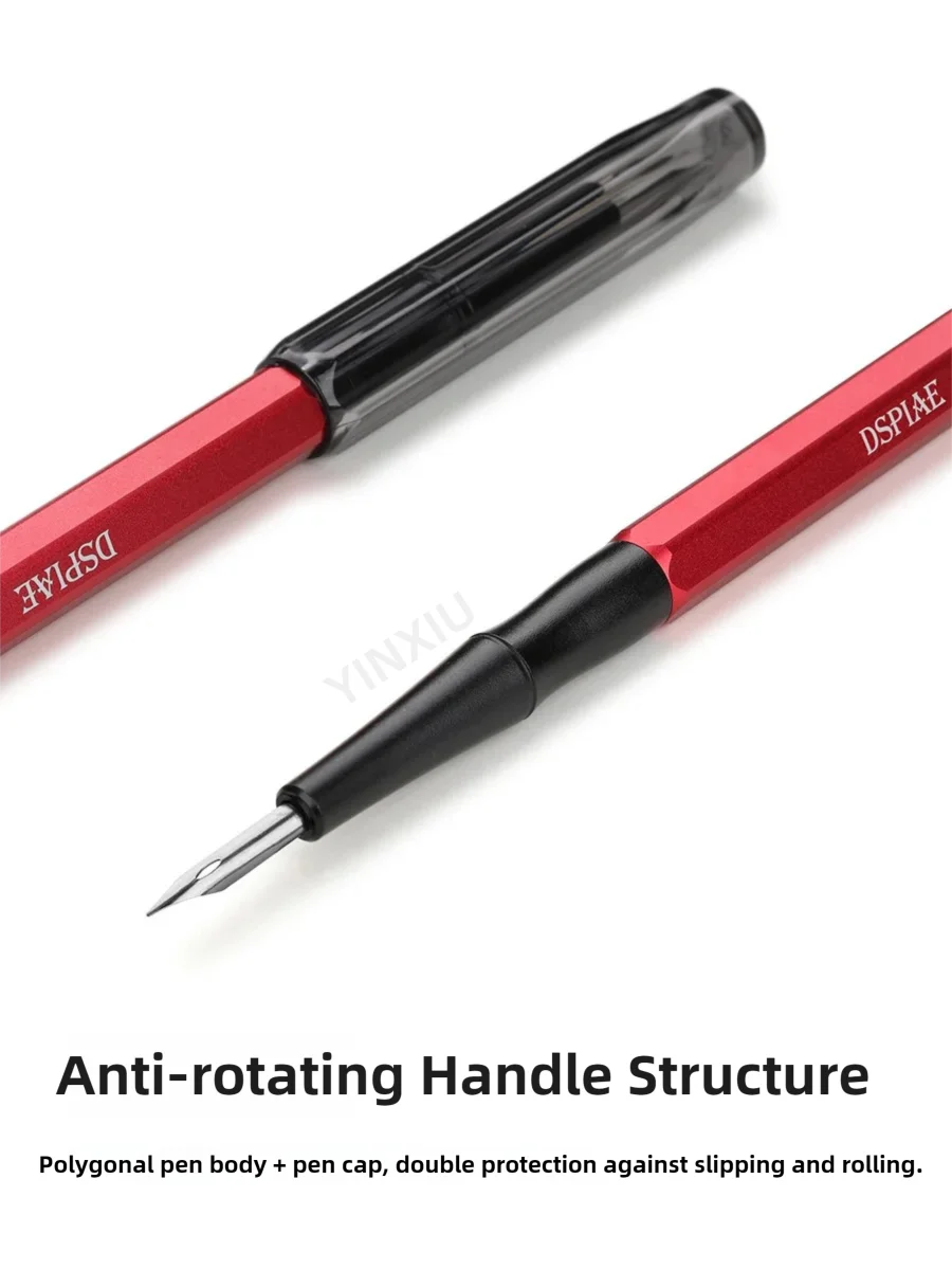 DSPIAE Alloy Panel Line Pen Stainless Steel Fine Tip Precision Drawing Tool for Gundam Mecha Military Model Wash Line Detailing
