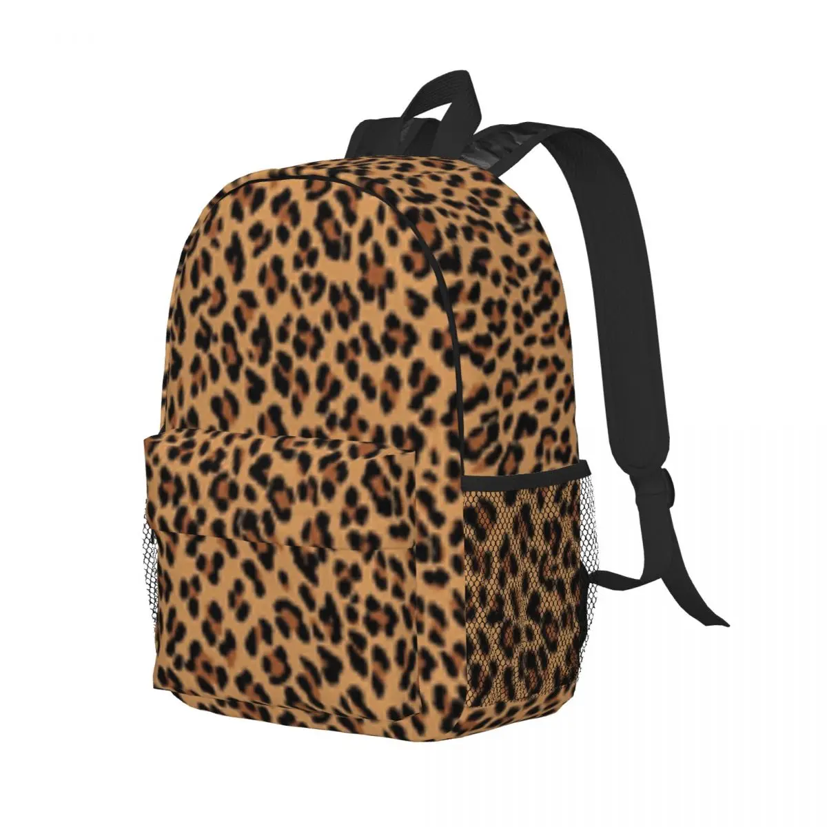 Tan Leopard Print New Fashionable Backpack Pattern School Bag Print Lightweight Backpack 15inch