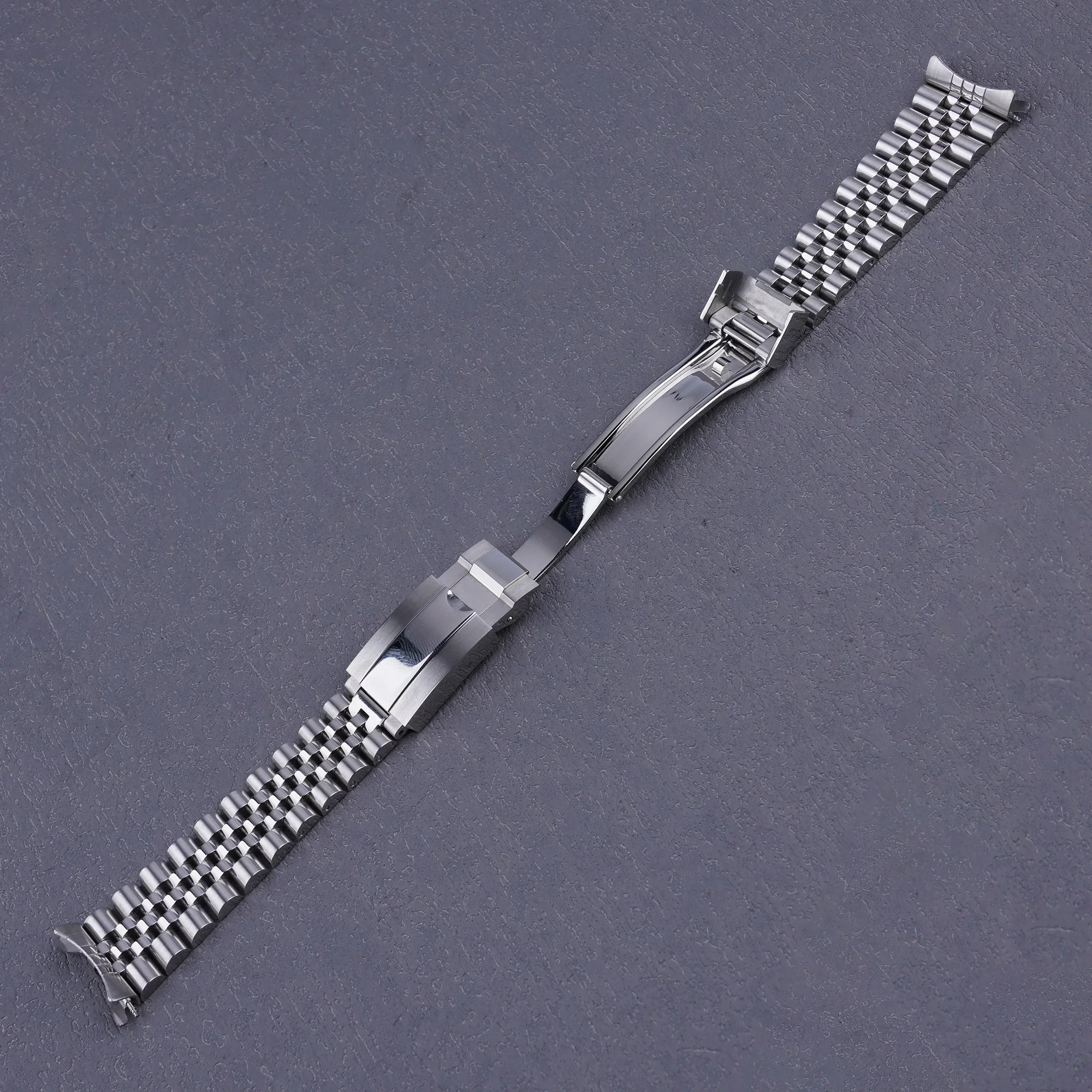 20mm Jubilee Watchband for Citizen NY0040 Curved Hollow End Stainless Steel Bracelet Custom Middle Gold Two Tone Strap