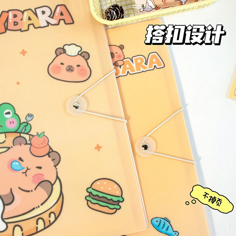 Capybara – livre d'information Kawaii A4, dossier à insérer Transparent, livre de Collection, certificat d'étudiant, livre de stockage de papier de Test