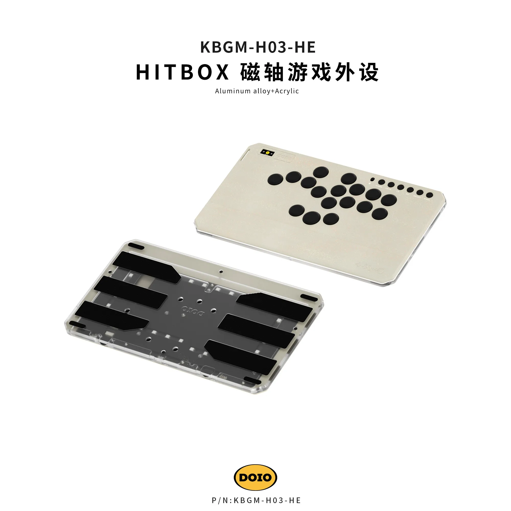 DOIO KBGM-H03-HE レバーレス ラピッドトリガー DOIO KBGM-H03-HE Game Keyboard PBT Theme Keycap 0.05 Rapid Trigger
