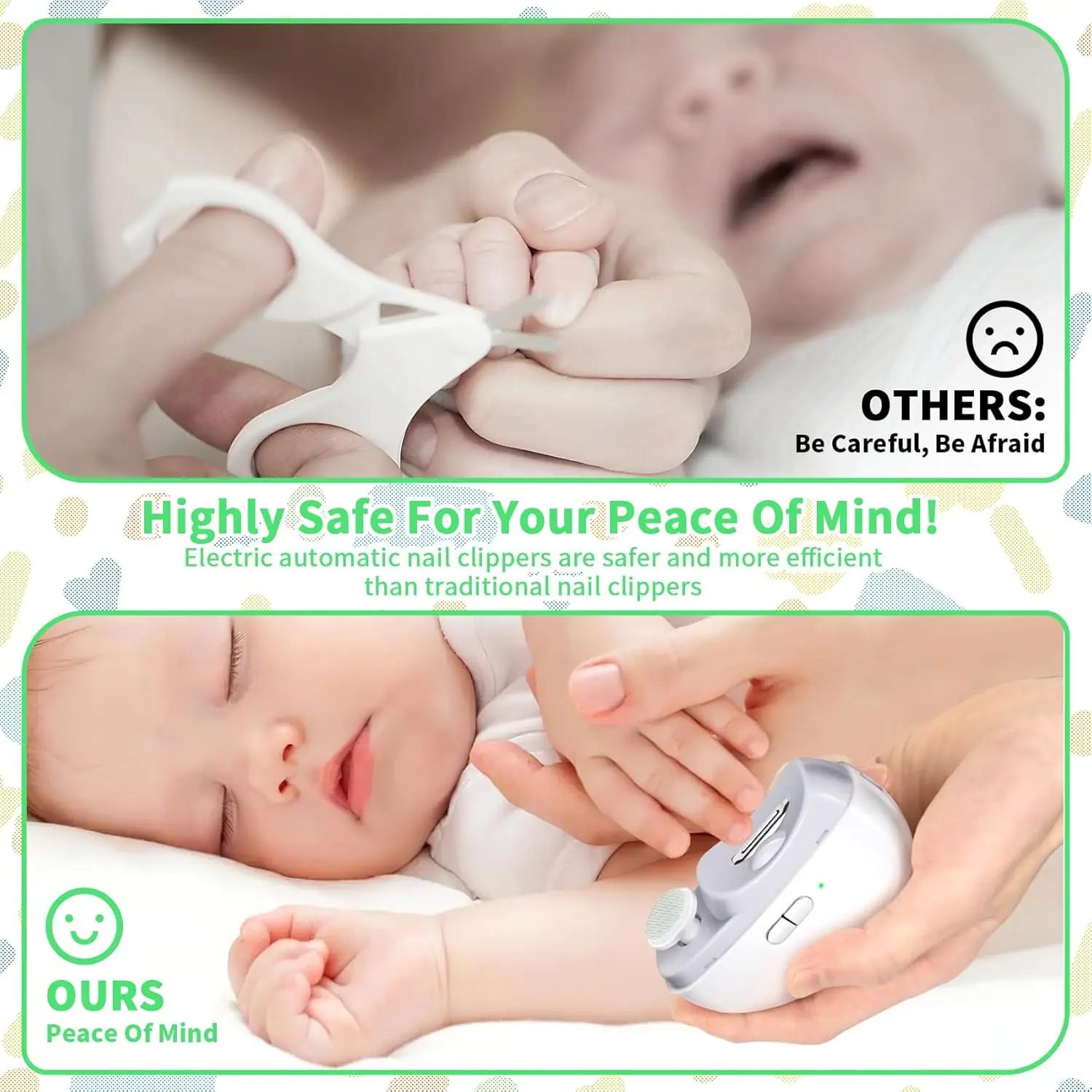 2 في 1 الكهربائية مسمار كليبرز مانيكير مكافحة سبلاش مسمار المتقلب للطفل إصبع تو مقص باديكير سميكة الأظافر أدوات القطع