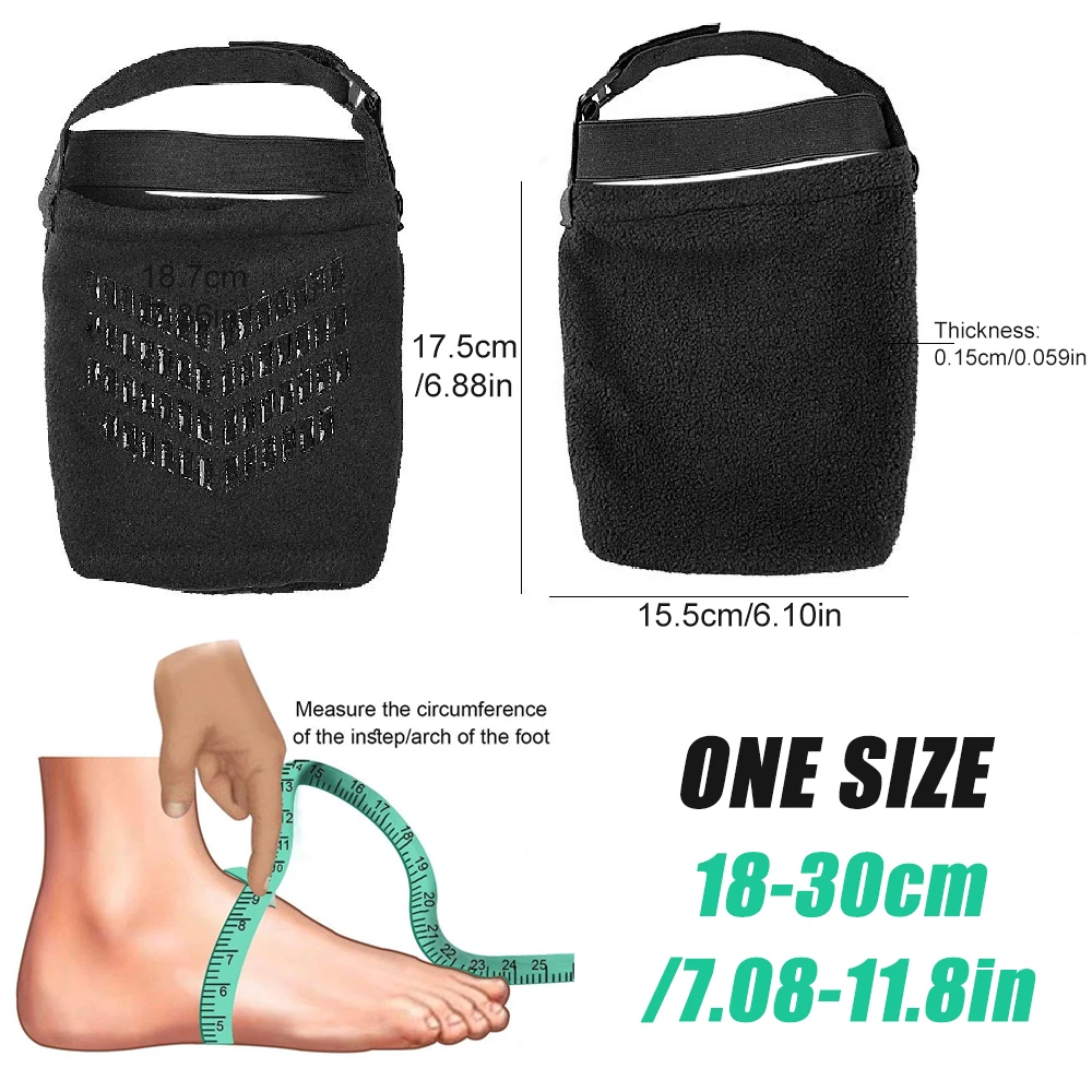 1/2 Pack Half Palm Fleece Cast Foot Cover, Shock Absorber Anti-Wear Toe Protector, Windproof Warm Foot Sleeve for Cycling