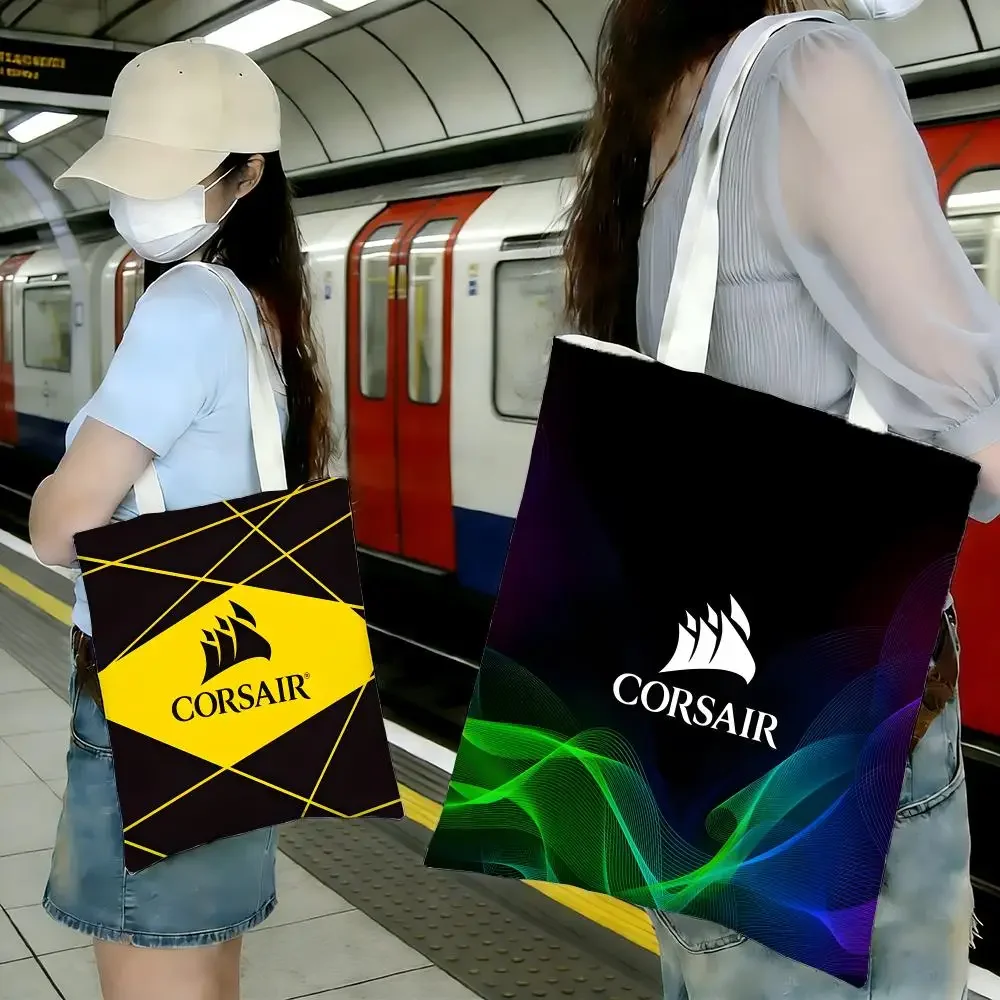 Brand Peripheral Corsair Storage Bags Shopping Bags Series Print Bags Lightweight Shoulder Bag For Daily Use