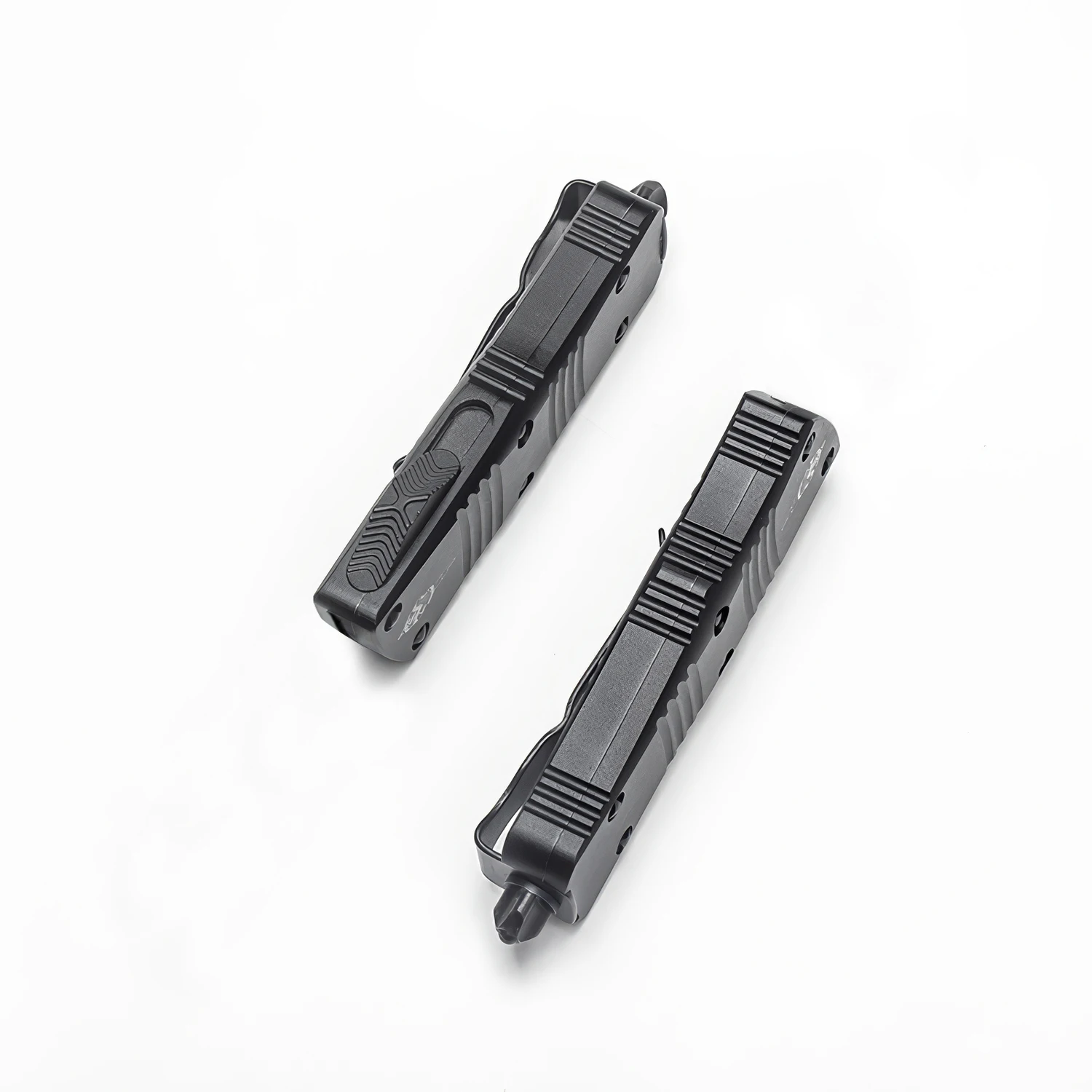 مايكرو تك ميني التنين دمشق الصلب سكين التكتيكية في الهواء الطلق الدفاع عن النفس سكين جيب سبائك الألومنيوم مقبض OTF سكين