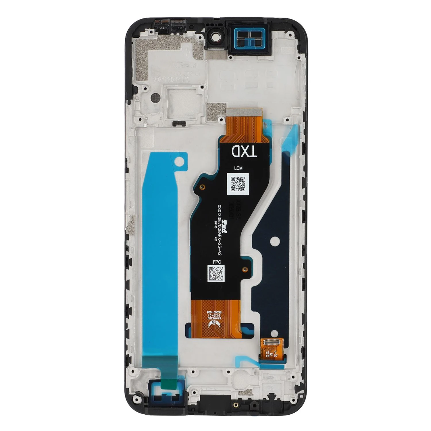 For TECNO Spark 30C 4G KL5 Grade C LCD Screen and Digitizer Assembly + Frame (Without Logo)