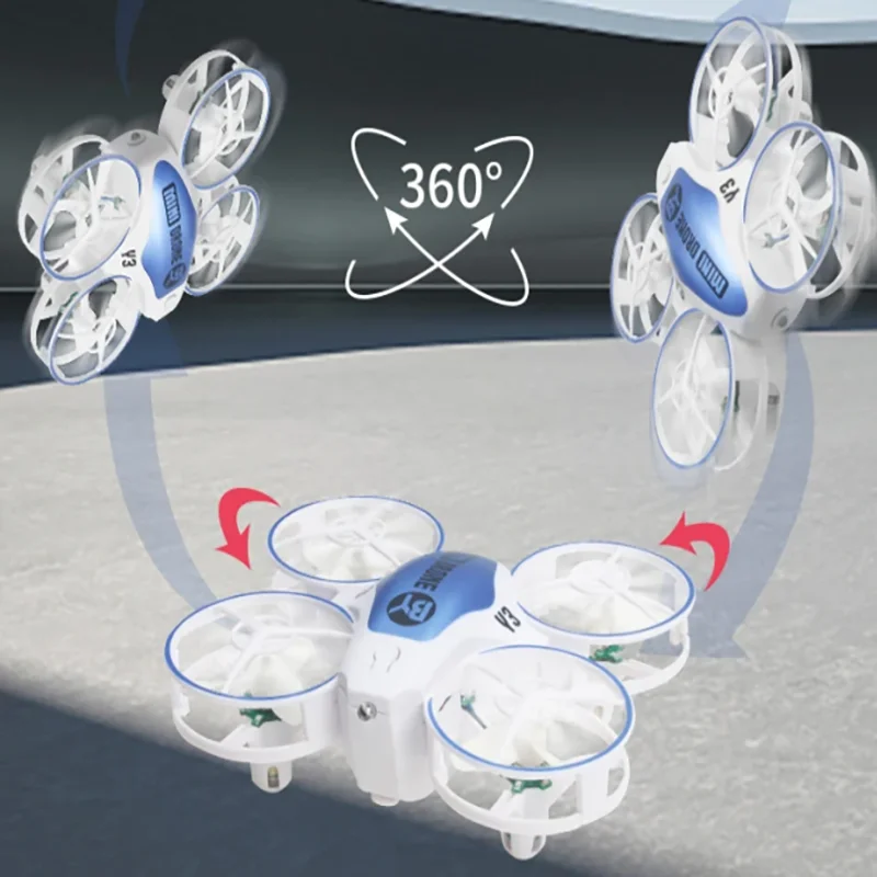 RC UFO Drone Remote Control Quadcopter Fixed-Height Aircraft Obstacle Avoidance Helicopter 360 Rotating with Light Kid Gift Toy