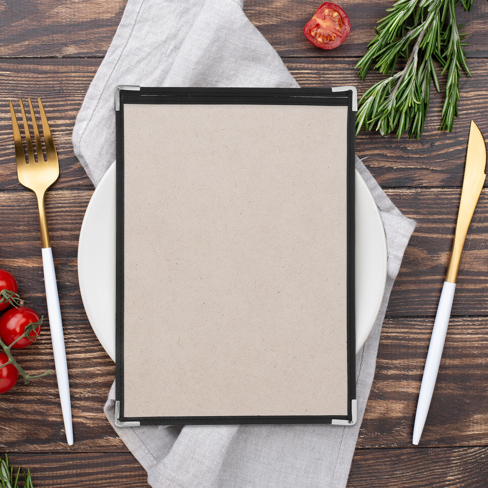 

Clear Pvc Cover 2-Side Restaurant Menu Holder For Cafes Hotels Transparent Food Diner Organizer Scratch Protection Easy
