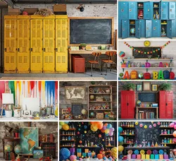 Mehofond Photography Background Classroom Back to School Chalkboard Kid Birthday Cake Smash Portrait Decor Backdrop Photo Studio