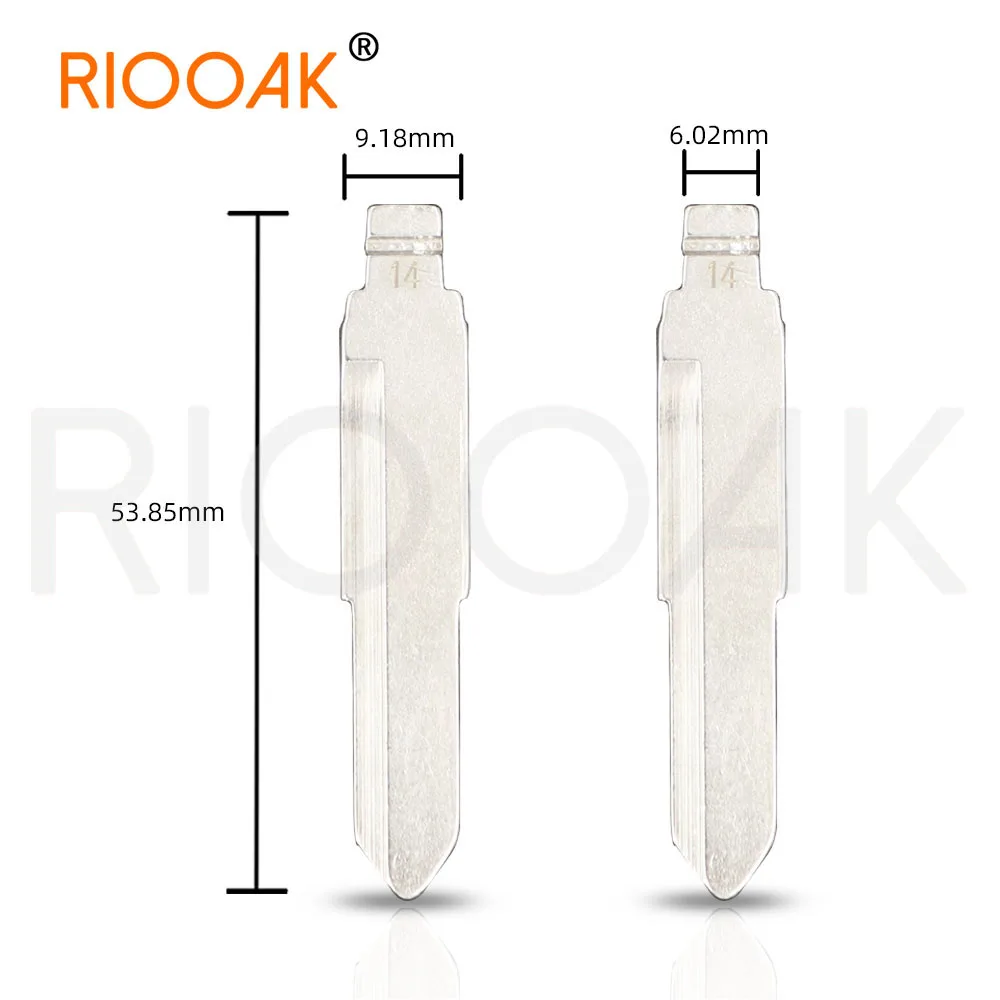 10 szt. Wymienny kluczyk samochodowy #14 MAZ13 metalowy blat niecięty klucz obrotowe KD klucz zdalny VVDI dla Mazda Isuzu Hainan