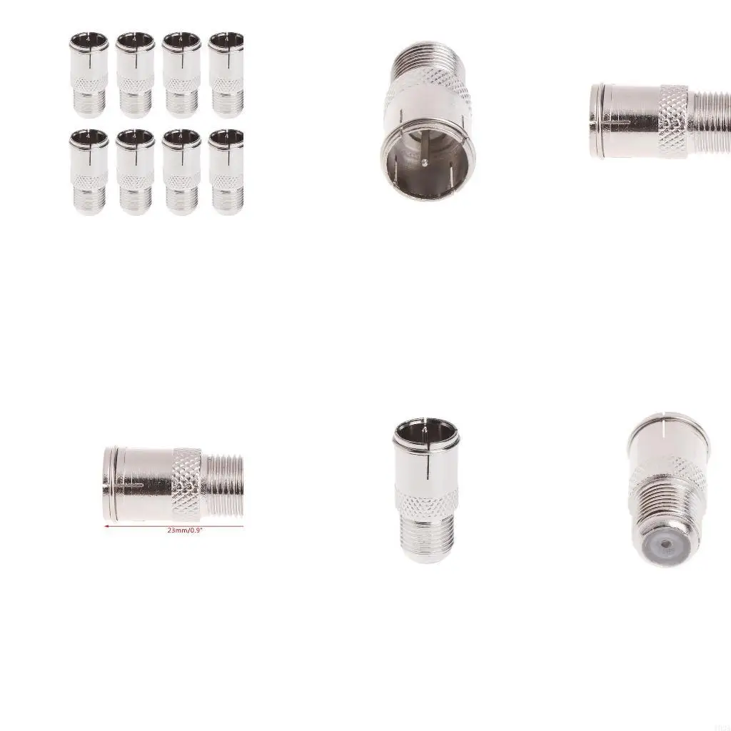 193A 10 Pcs F Connector Male Plug To Female Adapter Push On RF Coaxial
