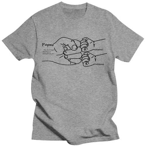 Imagen 2 del producto Camiseta con estampado de papá dibujado a mano para hombre y mujer, camisa con estampado de papá, puño, Bump, divertida y bonita, personalizada, para el Día del Padre