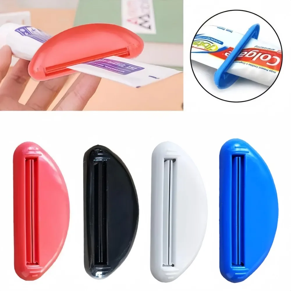Manual Toothpaste Squeezer Plastic Small Push Clip Suitable for Travel Bathroom Facial Cleanser Hand Cream Hand Roller Press