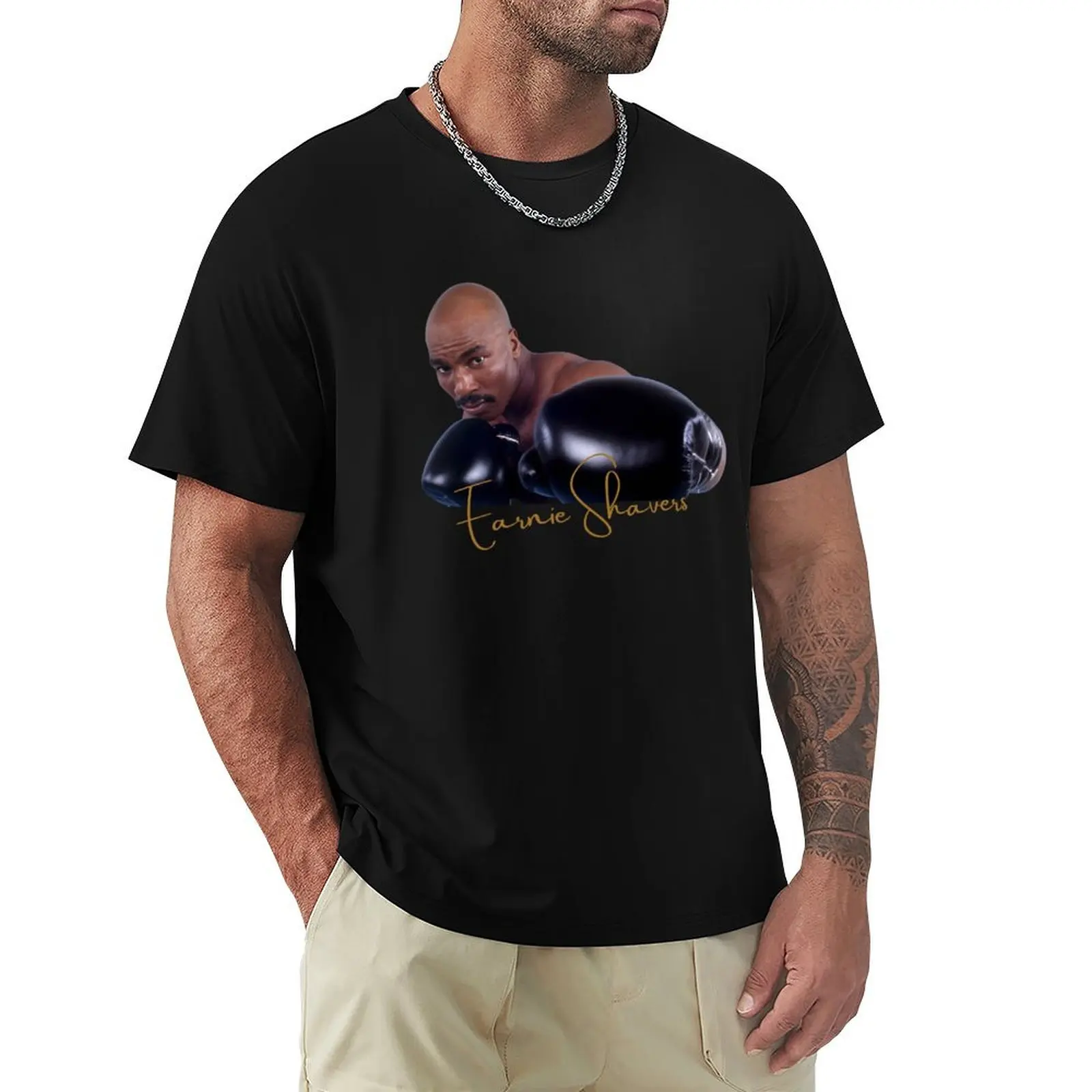 

Earnie Shavers T-Shirt sublime blue archive vintage anime shirt mens graphic t-shirts anime