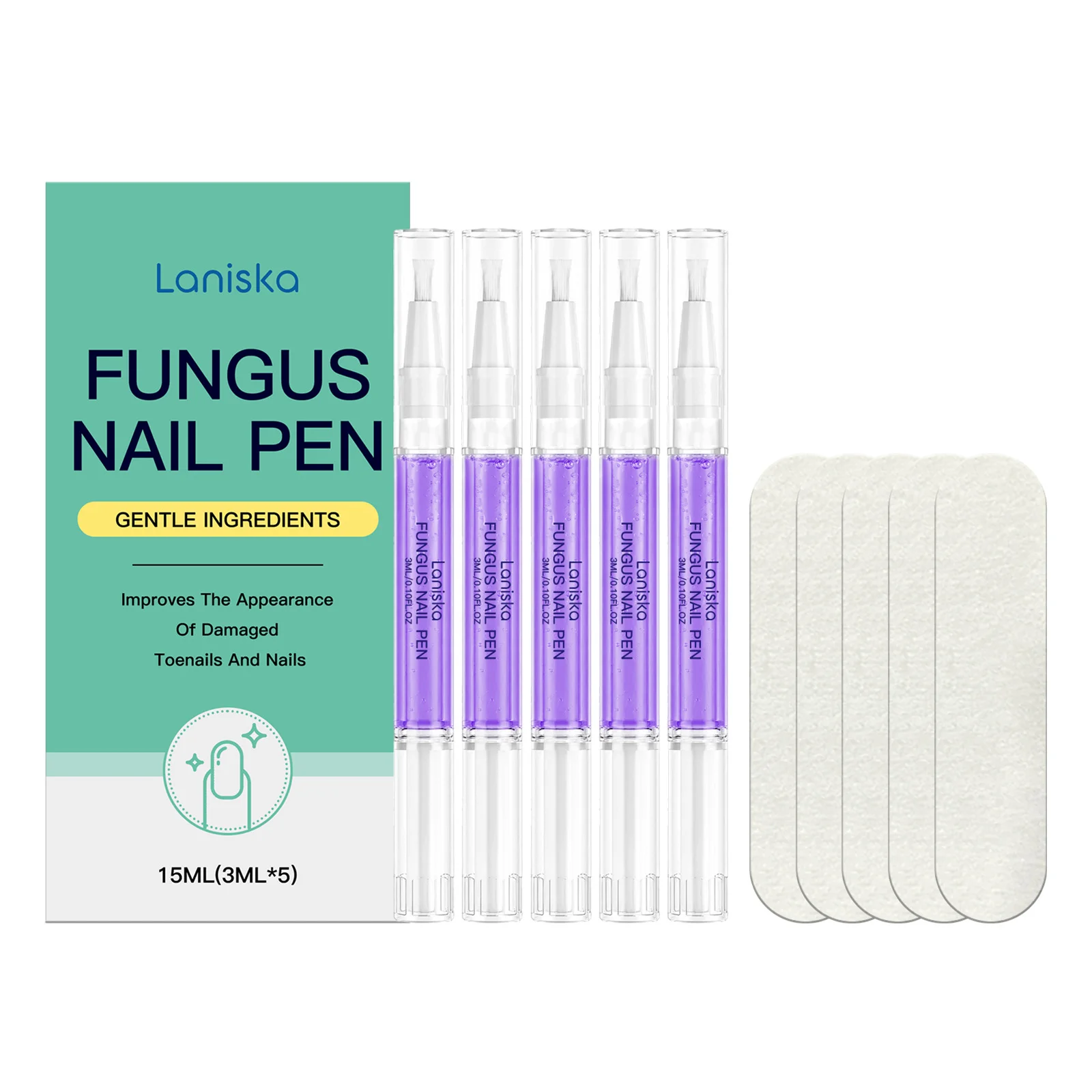 5pcs Nail Care Pen Moisturizing Strengthen Nail Repair Nail Cuticle Easy To Apply Daily Promote Healthy Growth For Damaged Nail