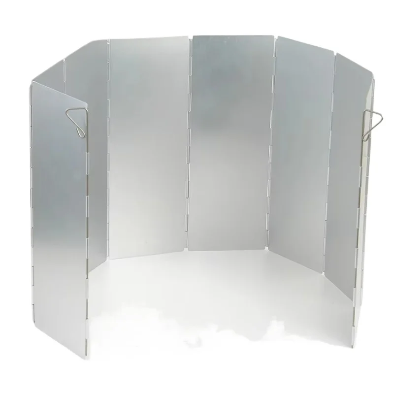 

8-Piece Outdoor Stove Screen/Portable Foldable Camping Stove Windshield BBQ Accessories