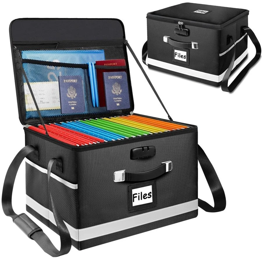 

Огнестойкий ящик для документов с фиксирующими ремнями, огнестойкий ящик для документов с замком, портативный органайзер для файлов, шкаф для документов с ручками