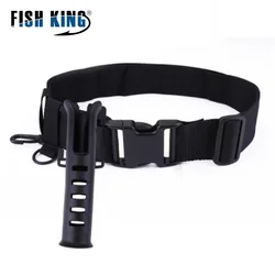 FISH KING portacanna da pesca portatile supporto per cintura regolabile in vita esca per canna da pesca accessori per dispositivi di inserimento