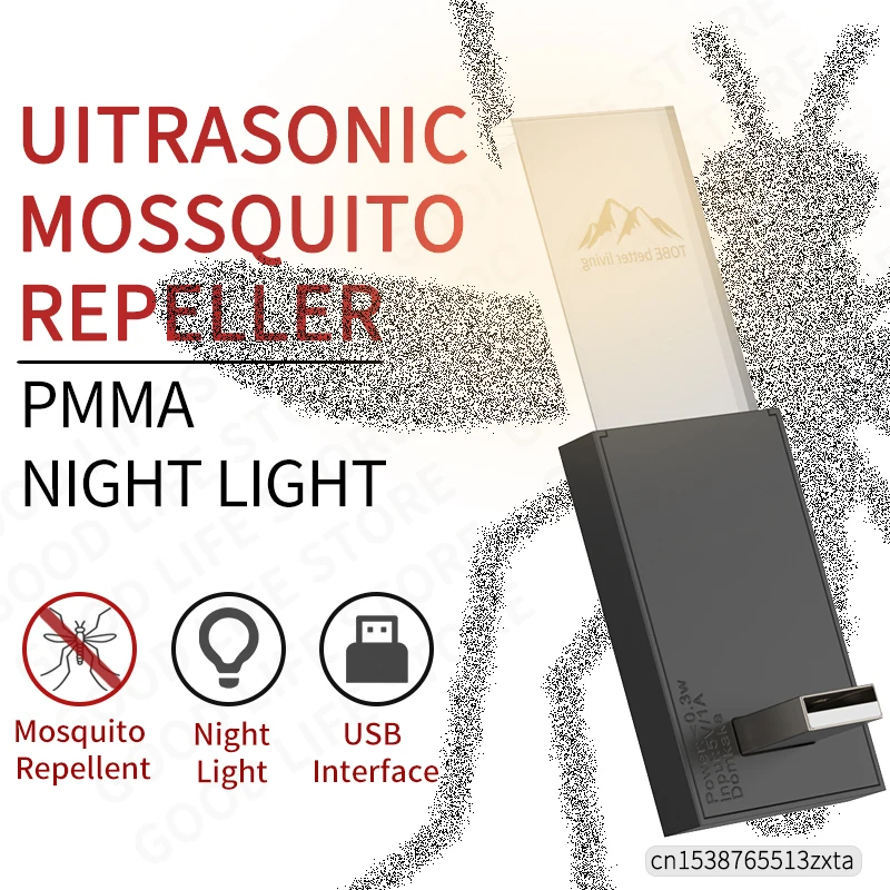 Usb Ultrasonic Insect Repeller Electronic Mosquito Insect Repellent Light Portable Pest Control Mice Spider Repellent Nightlight