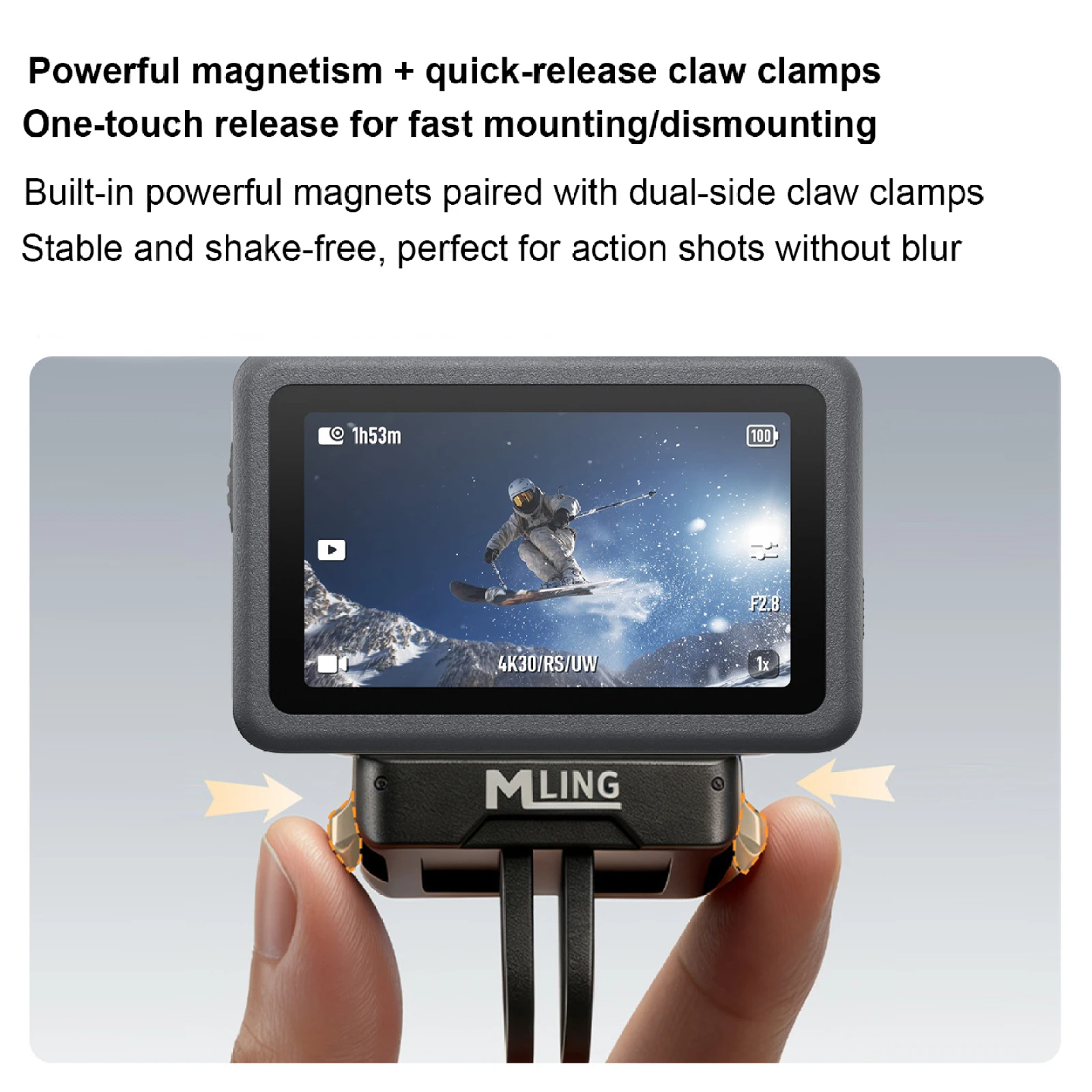 

Metal Magnetic Camera Mounting Base with Two-claw interface Quick Release Mount for DJI Osmo Action6 for DJI Osmo Nano Camera