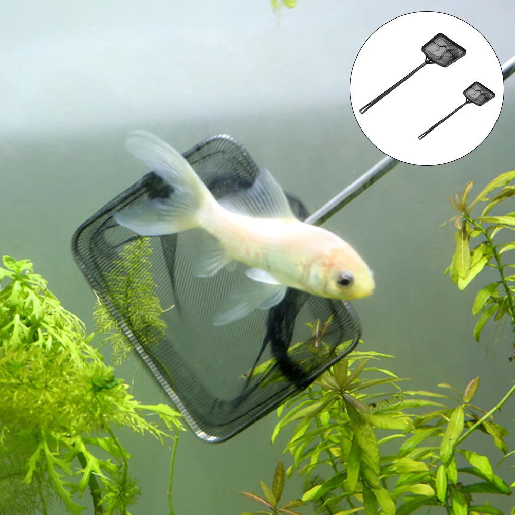 

2 Pcs Net Fish Tank Fishing Aquarium Accessories Nylon Nets for Cleaning