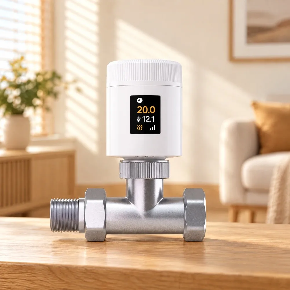 TRV-ZBT Smart For Zigbee Thermostatic Radiator Valve LCD Display Energy Saving Heating Control For Home Radiator System Parts