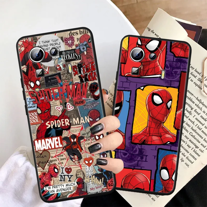 Spider Man Marvel Fashion Cool For Xiaomi Mi 14 13T 13 12T 12 11T 11i 11 10T 10 Pro Lite Ultra 5G Black TPU Phone Case