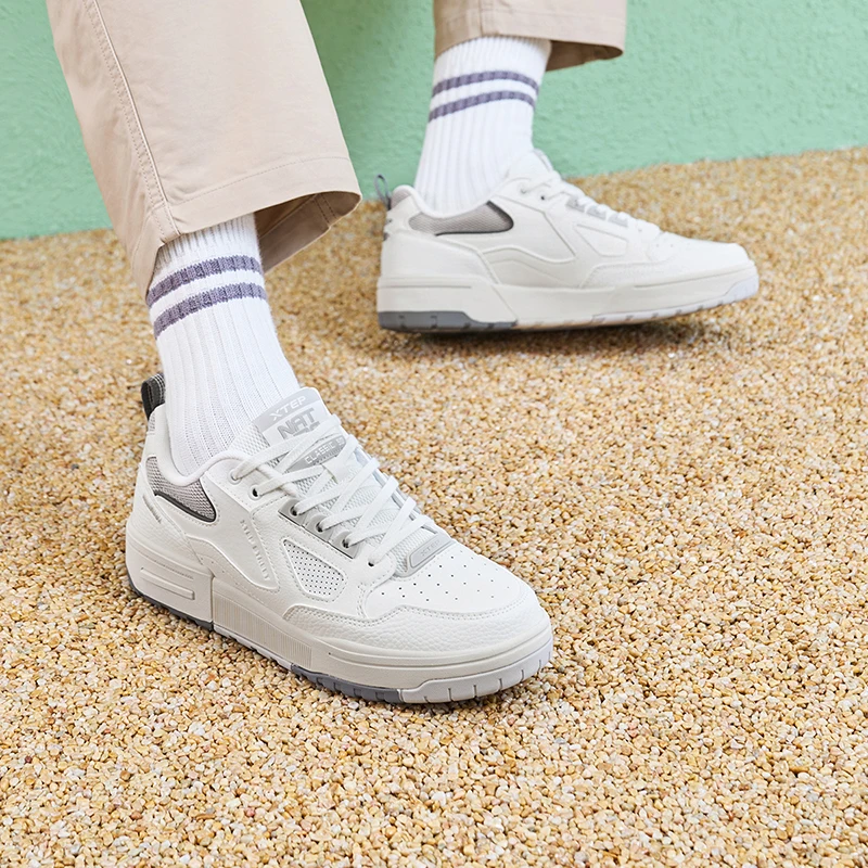 Xtep Daybreak Skateboarding Shoes For Men 2024 Spring Wear-Resistant Skate Shoes Durability Sneakers 976119310051