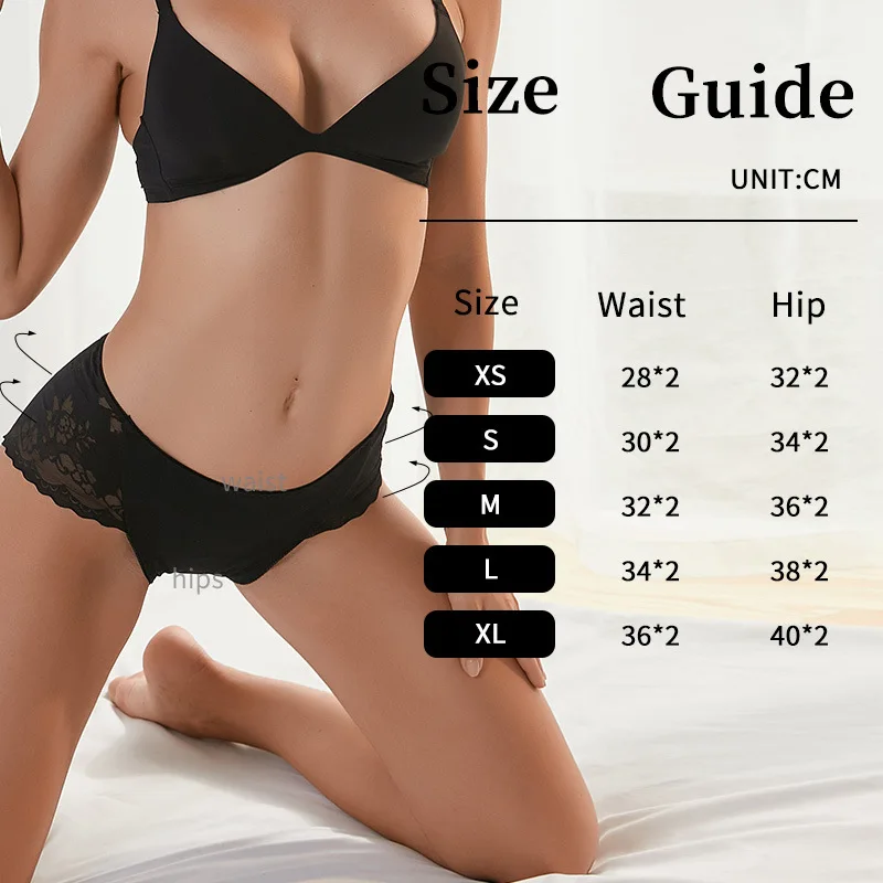 Hot Sale Mid-Rise Lace Menstrual Period Panties 3 Layers Absorbent Leak Proof Culotte Lengthened Menstrual Panties