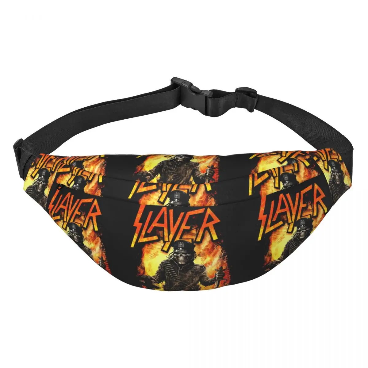 

Custom Cool Thrash Metal Band Slayers Fanny Pack for Travel Hiking Men Women Sling Crossbody Waist Bag Phone Money Pouch