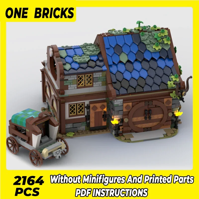 Moc Building Blocks Medieval Collection Medieval Stable Technical Bricks DIY Assembly Construction Toys For Childr Holiday Gifts