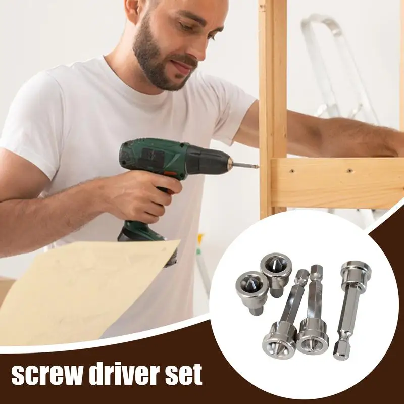High Magnetic Screwdriver Drill Bit Set Anti-Slip Electric Bit Set Of 5 Anti-Slip Shock-Proof Screwdriver Drills For