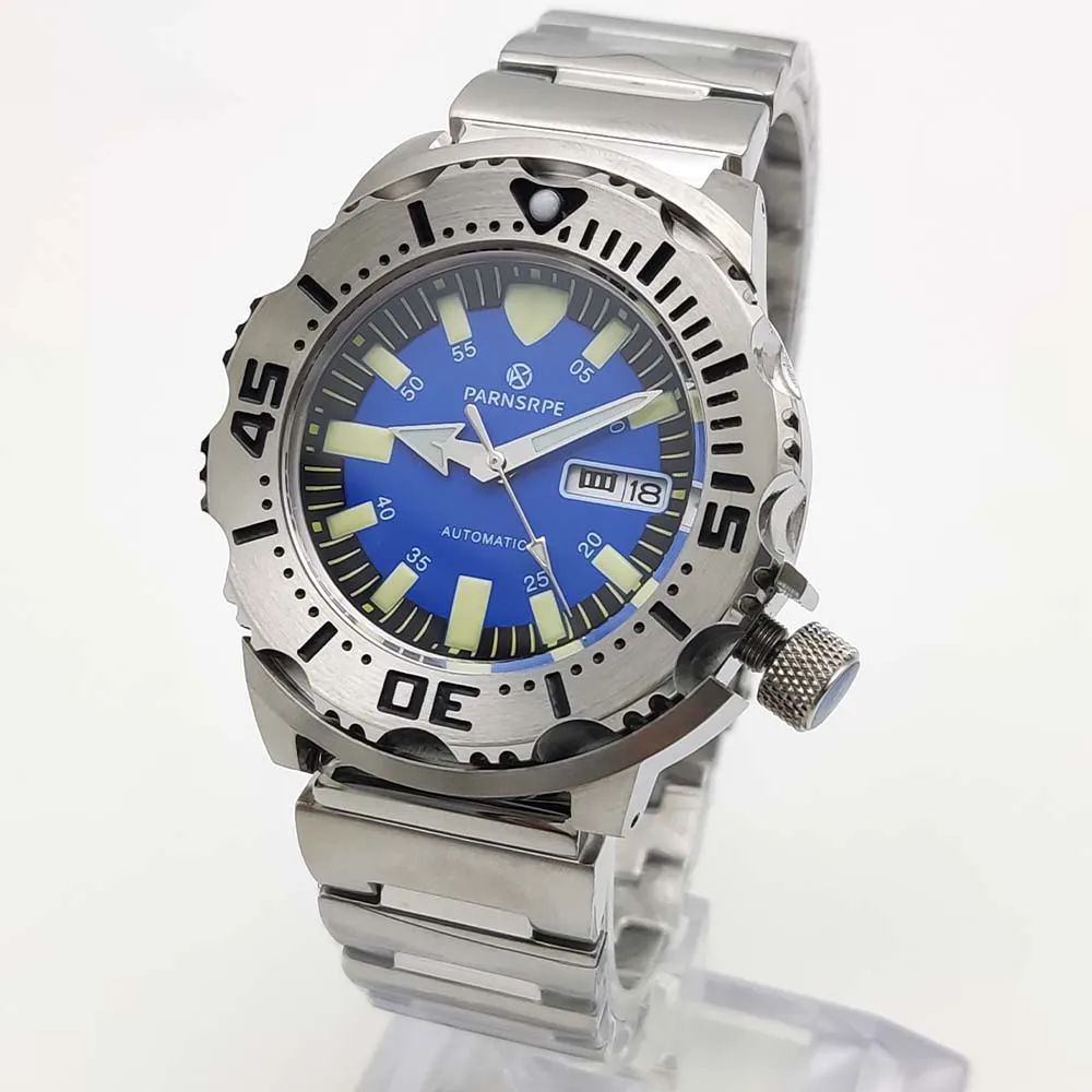 Parnsrpe Men's Watch Sapphire Glass Stainless Steel Waterproof New Automatic NH36 Watch Luminous