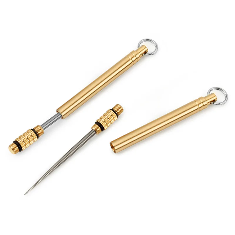 New Creative Toothpicks Portable Fruit Picks Stainless Steel Toothpicks Essential Tools for Outdoor Camping Protective Weapons