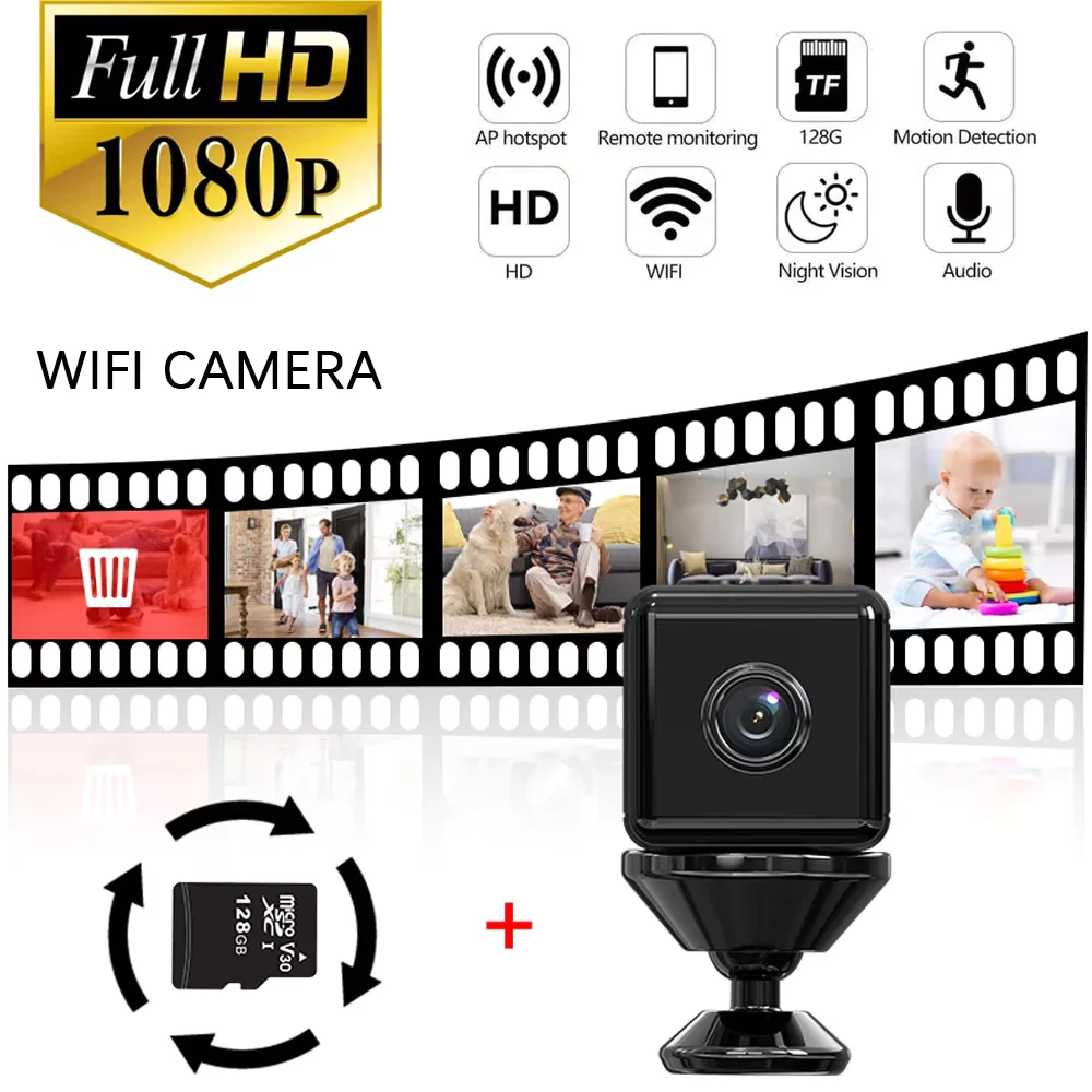 X6D 1080P HD мини-камера Wi-Fi мобильный телефон удаленный мониторинг беспроводное наблюдение домашняя безопасность защита видеокамера в помещении
