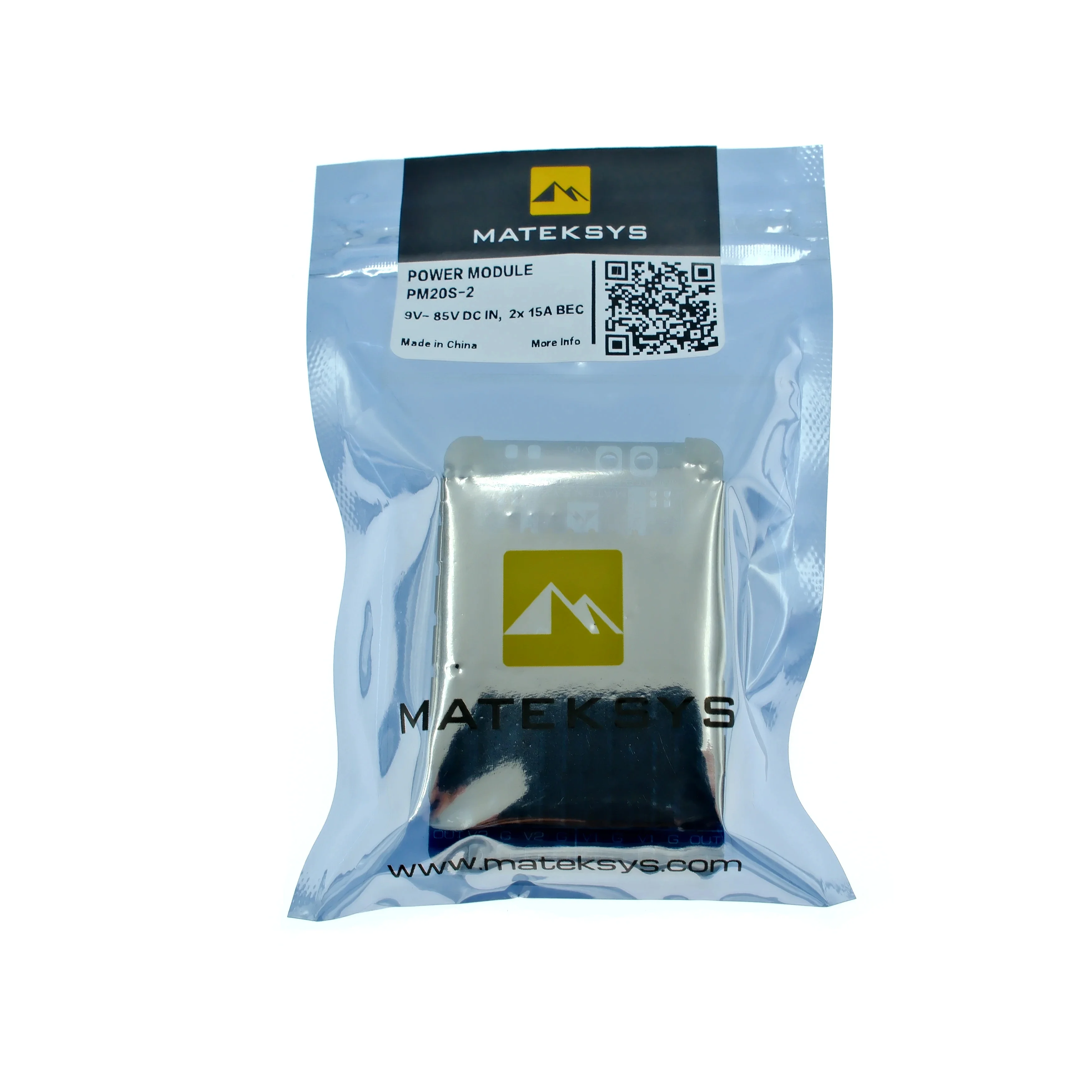 MATEK MATEKSYS PM20S-2 POWER MODULE 4-20S Lipo With Two Independent Step-Down Voltage Regulators 9V-85V DC IN For RC FPV Drone
