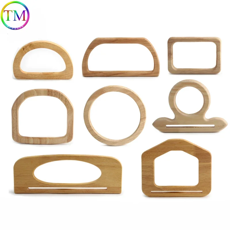 Correas de madera Natural para bolso, Asa decorativa para manualidades, Accesorio clásico, herramienta de fabricación de repuesto