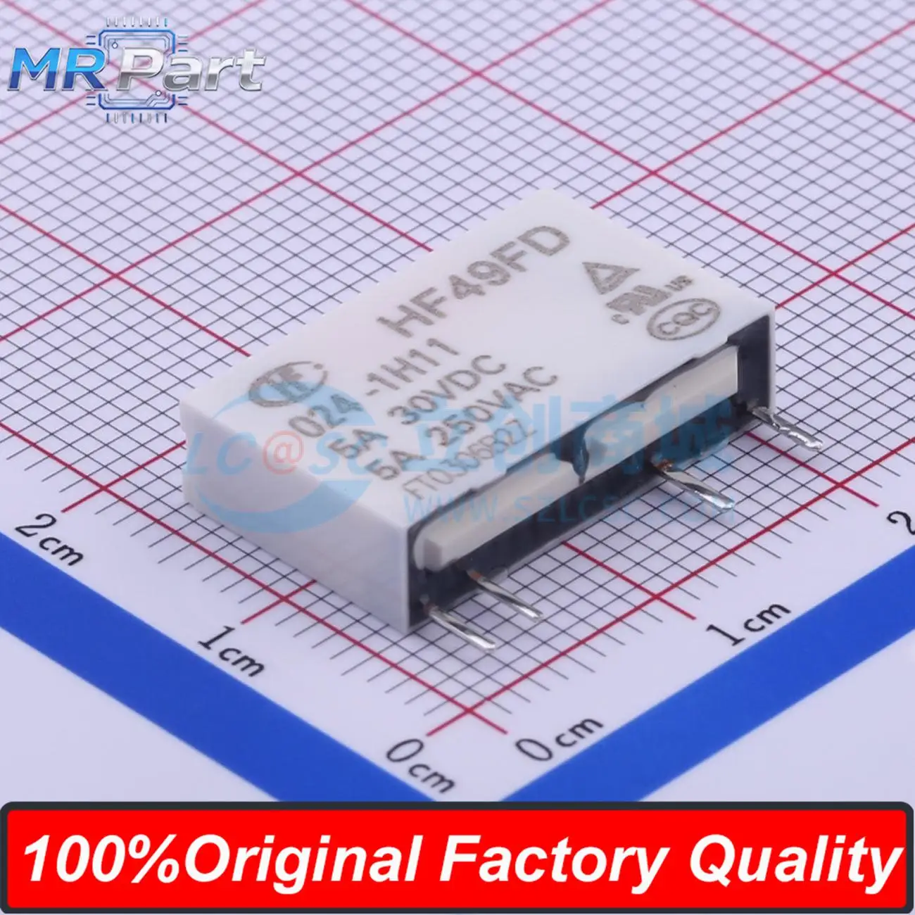 5 Pieces HF49FD/024-1H11 Power Relay 24V 5A Set Normally Open 1A (single Pole, Single Throw - Normally Open) 4 Pins