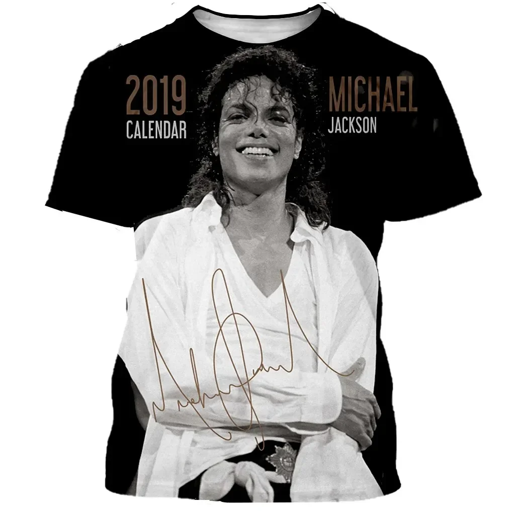 Michael Jackson Summer T Shirt Fashion 3D Printed T-shirts Harajuku Style Oversized Fans T-shirt Casual Hip Hop Streetwear Tops